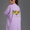 Stylish & Latest Oversize Drop Shoulder 100 % Premium Cotton Lycra T-Shirts For Women (Lavender)